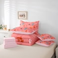 thumbnail image 6 of Homewish Cute Puppy Dogs 7-Piece Twin Bedding Sets,Colorful Dog Paws Bedding Comforter Set,Orange Blue Sheet Sets For Boys Girls,Breathable Home Decor Reversible, 6 of 8