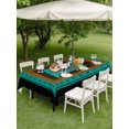 thumbnail image 4 of Outdoor Tablecloth with Umbrella Hole for Patio/Picnic/Party/Camping, Green Western Waterproof Table Cloth Rectangle Table Cover Washable, Vintage Texas Stars Country Wheats (54"x 80"), 4 of 8