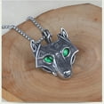 thumbnail image 5 of Brand New Mens Stainless Steel Viking Celtic Wolf Head Pendant Necklace, 5 of 5