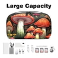 thumbnail image 3 of Mushroom USB Organizer Charger Case Power Plug Travel Organizer Small Kitchen Cord Organizer Digital Pouch Oxford Cloth Waterproof Travel Electronics Gadgets Storage Bag 5.9x9.44x3.14 in, 3 of 6