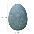 thumbnail image 2 of CuiLiyq Easter Decorative Easter Eggs, Resin Sculpture Easter Eggs With Carved Prints, for Easter Holiday Parties, Living Rooms, Bedrooms and Dining Tables Decoration, 3.3" x 5.3", Blue, 2 of 4