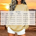 thumbnail image 3 of Women's Gingham Plaid Sweatshirt Crew Neck Long Sleeve Loose Fit Casual Pullover Top, 3 of 7