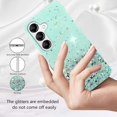 thumbnail image 6 of Phone Case for Samsung Galaxy S23 FE Case Clear Glitter Sparkle Pink Samsung S23 FE Case Silicone Transparent Shockproof Soft Cover Thin (Green), 6 of 7
