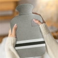 Hot Water Bottle 2 Liters With Lid Soft Fuzzy Hot Water Reusable