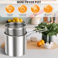 thumbnail image 2 of Grusce Stainless Steel Mini Fryer Set Heat Resistant Deep Fryer Set With Detachable Handle Dishwasher Safe Uncoated Oil Filter Pot Fryer With Good Thermal Conductivity for Kitchen, 2 of 8