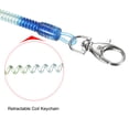 thumbnail image 4 of Uxcell Retractable Coil Spring Keychain Clasp with Key Ring 260mm, 2 Pack Plastic Spiral Stretchy Cord, Blue Green, 4 of 5