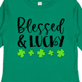 thumbnail image 4 of Inktastic Blessed and Lucky 4 Leaf Clovers St. Patrick's Day Boys or Girls Long Sleeve Toddler T-Shirt, 4 of 5