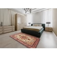 thumbnail image 5 of Ahgly Company Machine Washable Indoor Round Traditional Brown Red Area Rugs, 4' Round, 5 of 7