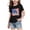 Black, variant on ITSAME Girls American Flag Graphic Tee 4th of July Short Sleeve Tops Independence Day Patriotic T-Shirts Green Size 5-6