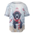 thumbnail image 2 of Playful Labrador Retriever Welcomes Winter Snowy Day with Cardinal Bird All Over Print 3D Baseball Shirt Lab Dog Lover Gifts Softball Sport - 2017, 2 of 6