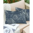 thumbnail image 6 of Boho Blue Throw Pillow Covers, Vintage Ethnic Modern Geometric Abstract Soft Breathable Pillow Cases with Invisible Zipper for Sleeping, Toddler Pillowcases for Couch Bed Sofa Chair 12x20 Inches, 6 of 6