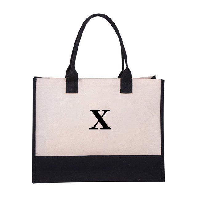 POINTERTECK SPORRYOO Canvas Bag with Adjustable Strap for Personalization Perfect as a Women‘s Birthday Gift or Makeup Bag