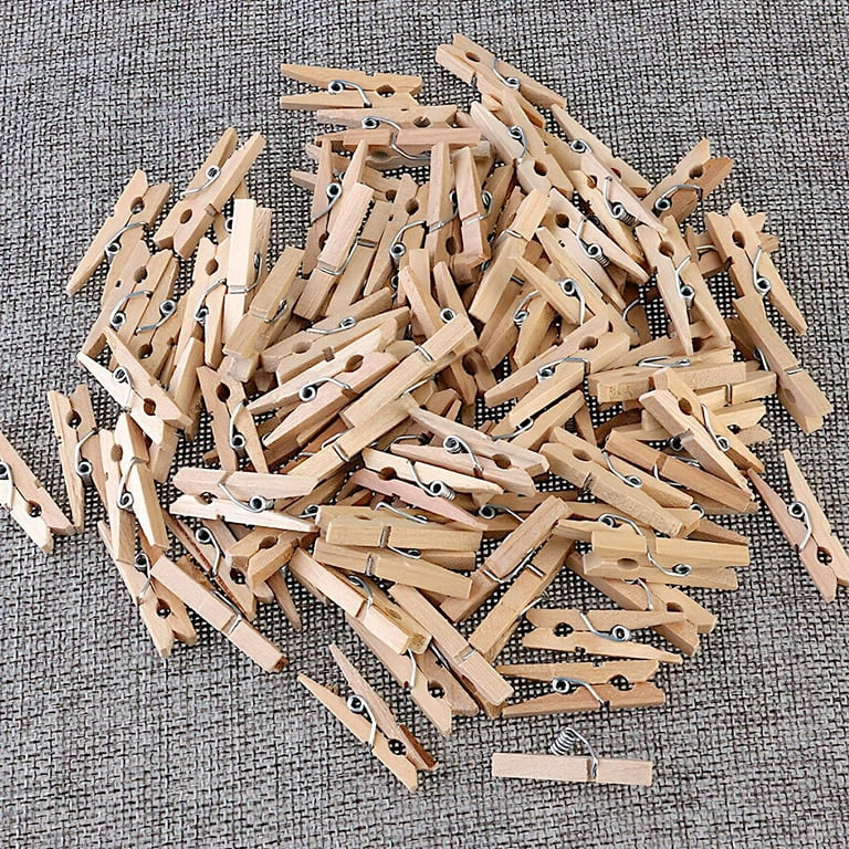 Mini Clothes Pins for Photo, Small Clothespins 150 Pack Wooden Rainbow  Colorful Picture Clips, Mini Natural Wooden Clothespin, Display Artwork,  Hanging Decorative Tiny Cards 