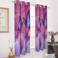 thumbnail image 3 of Dreamy Purple Butterfly Pattern (40)-2 2 Panels Blackout Curtains for Bedroom Living Room Drapes Kitchen Room Window Blackout Curtain Grommet, 3 of 6