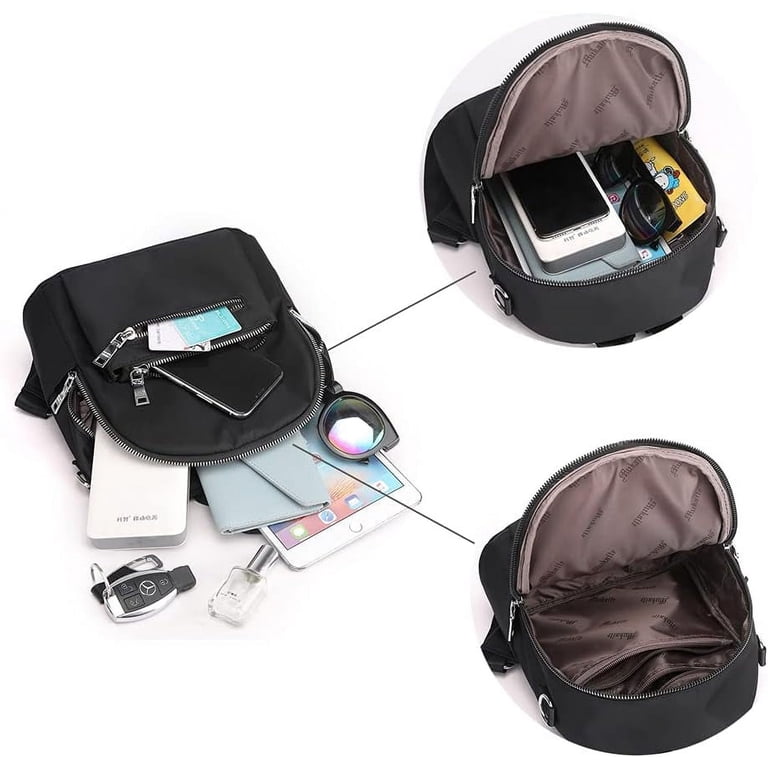 8013 Mini Backpack Purse Fashion Rucksack Daypack Small Shoulder Bag Black Backpack Purse for Women Small Rucksack Fashion Mini Daypack  main image 2