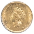 thumbnail image 2 of 1855 $1 Indian Head Gold Type 2 MS-61 PCGS, 2 of 3