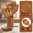 thumbnail image 5 of TEAFIRST 9 Pcs Wooden Utensils for Cooking Wooden Utensils for Kitchen, Heat Resistant, Non-Stick, 5 of 9