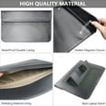 thumbnail image 5 of JXE JXO Faraday Bag for Laptops & Tablets, 16" Laptop Sleeve Case with Dual-Mode Stand,, Slim Waterproof PU Leather Sleeve Cover Anti-Tracking Signal Blocking Pouch, Grey, 5 of 6