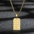 thumbnail image 2 of Tables of Law Pendant Stainless Steel Necklace Simple Charm Party Gift, 2 of 5