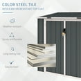 thumbnail image 4 of Outsunny 5ft x 3ft Garbage Bin Shed with Lockable Doors and Openable Lid, 4 of 10