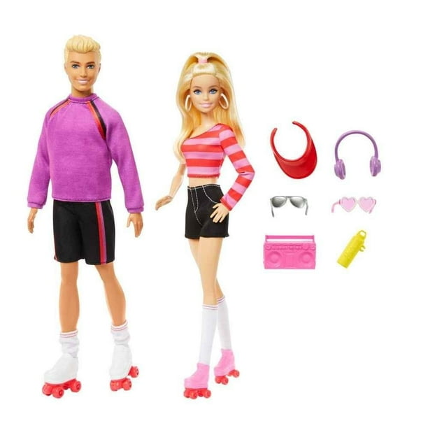 Muñecos Barbie Fashionista Barbie y Ken en patines 65 Aniversario