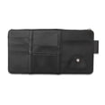 thumbnail image 2 of Car Styling Sun Visor Organizador Universal Correa Elástica Bolsa de Almacenamiento Gafas Automotrices Teléfono Móvil Pen Holder con Cremallera Negro Inevent VI009632-05, 2 of 7