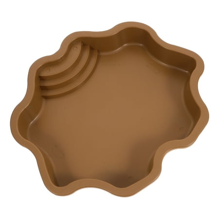 COOPHYA Reptile Water Bowl Light Brown ABS Multifunctional Bath and Feeding Dish