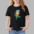 thumbnail image 1 of Blusas y camisas de manga corta con cuello redondo para niños Camiseta de verano de manga corta estampada para niñas Jersey elegante de cuello redondo para niñas Top de algodón para niños, 1 of 6