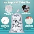 thumbnail image 5 of AMZ Supply Plain Top Ice Bags with Twist Ties 13.5 x 28 Pure Ice Printed Bags Thickness 2 Mil 20 lbs Pack of 500, 5 of 8