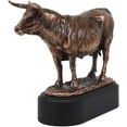thumbnail image 5 of Ebros 9.5" L France Charolais Cattle Cow Bronze Electroplated Figurine with Base, 5 of 5