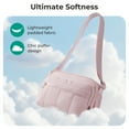thumbnail image 4 of BAGSMART Crossbody Bags for Women Travel Purse, Medium Quilted Puffy cross body bag, Handbags Shoulder Purses, Dark Pink, 4 of 9