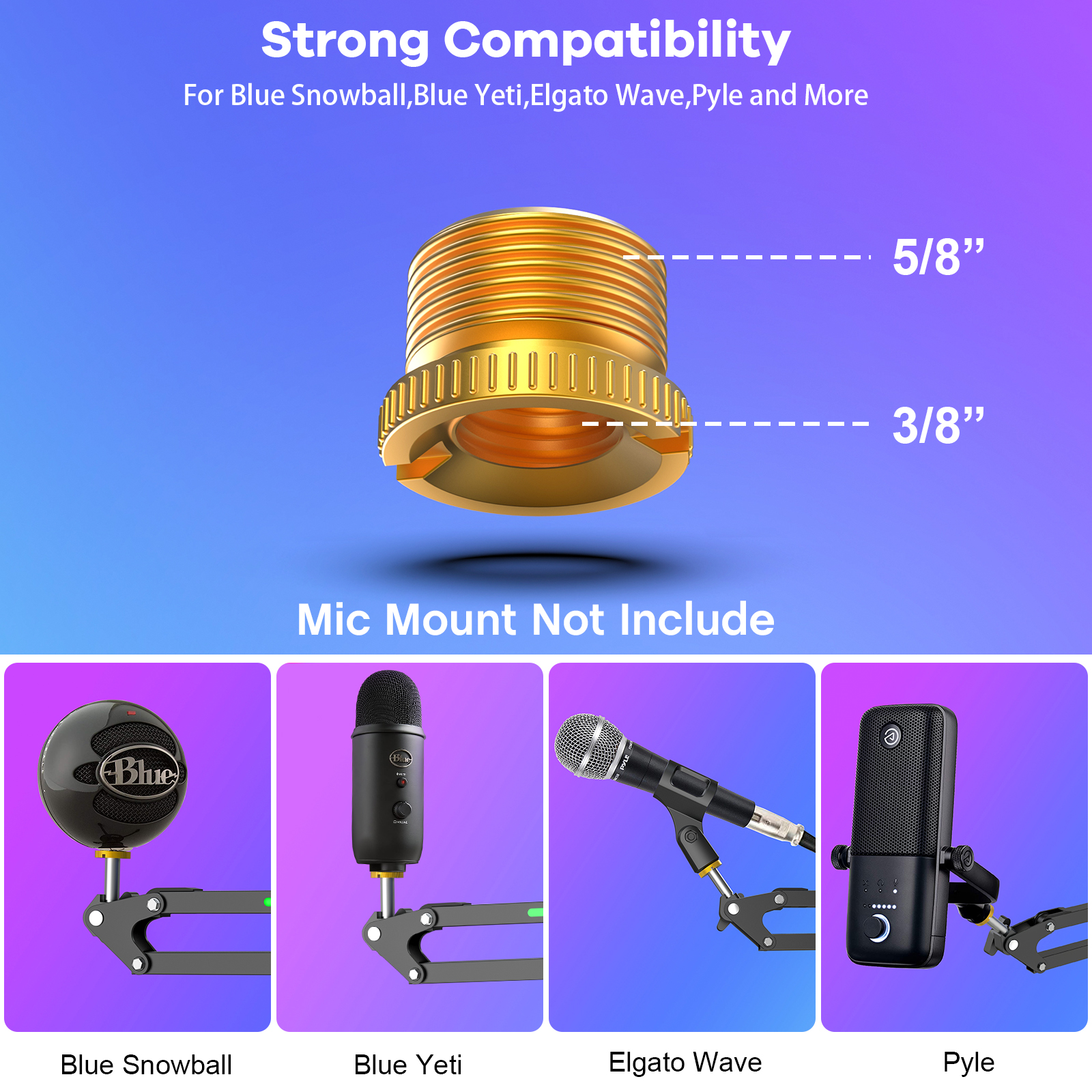 ZealSound RGB Microphone Boom Arm Stand with Metal Construction photo 6