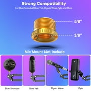 ZealSound RGB Microphone Boom Arm Stand, Adjustable Heavy Duty Metal Desk Mic Arm for Gaming, Streaming and Content Creation