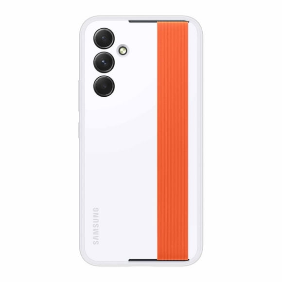 Funda para teléfono SAMSUNG Galaxy A54 5G Haze Grip con correas, color blanco