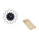 thumbnail image 4 of Reloj De Pared Acrílico Con Forma De Flor Y Bandeja De Postre Con Asa Para Mesa De Centro, Ideal Para Dormitorio, Cafetería O Comedor. Almacenamiento Decorativo., 4 of 5