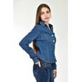 thumbnail image 2 of Camisa denim entallada Roman Fashion /Juvenil, 57331 (Azul medio) azul M, 2 of 5