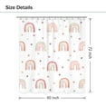 thumbnail image 3 of Boho Rainbow Shower Curtain, Pink Polka Dot Shower Curtain for Kids Girls, Cute Shower Curtain Bathroom Set, Modern Minimalist Curtain, Aesthetic Geometric Bathtub Accessories Decor 72Wx72L, 3 of 6