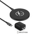 thumbnail image 6 of Swayvoo 25W Qi2.2 Fast Wireless Charging Pad, MagSafe-Compatible Magnetic Charger, iPhone 17 16 15 14 13 & AirPods, 30-Min Charge, USB-C Black, 6 of 9
