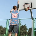 thumbnail image 5 of Sikiie Cute Pig Flowers Basketball Jersey Reversible Men's Mesh Athletic Sports Shirts Training Practice S-4XLSmall, 5 of 6