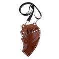 thumbnail image 2 of Tijeras para mascotas profesionales Bolsa con remaches Tijeras de peluquería Peine Bolsa Funda marrón Colcomx salón de tijeras, 2 of 8