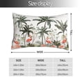 thumbnail image 2 of Honeii Flamingo Palm Trees Print Pillow Cases,Plush Throw Pillow Covers,Decorative Pillowcase for Sofa, Couch, Living Room-16"x24", 2 of 6