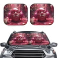thumbnail image 2 of Sikiie Surreal Pink Headphones Print Foldable Car Windshield Sun Visor, Car Window Sunshade Suitable for Sedan, SUV and Truck Car Accessories-Large, 2 of 6