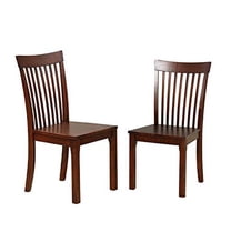Kings Brand Furniture - Kurmer Solid Wood Dining Room Side Chairs, Set of 2, Cappuccino
