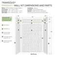 thumbnail image 5 of Transolid Pwkx60368412 Prodigy 96" H X 60" W X 36" D Three Panel Shower Wall Kit - Dark, 5 of 7