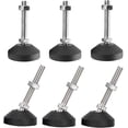 thumbnail image 1 of Jinsinto 6 Pack Universal Adjustable Silicone Legs D40*M8*50 M8 Threaded Nylon Hinged Swivel Base Glider Pads Table Legs, 1 of 5