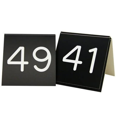 Cal Mil Number Tents - Cal Mil 269-2 Number Tents 3 x 3 in., Black with White
