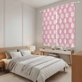 thumbnail image 4 of White Pink Daisy Kitchen Curtains, Spring Summer Floral Botanical Light Filtering Window Curtain Panels, 2Pcs Rod Pocket Window Treatments Set for Living Room Bathroom Bedroom 42x63 Inches, 4 of 9