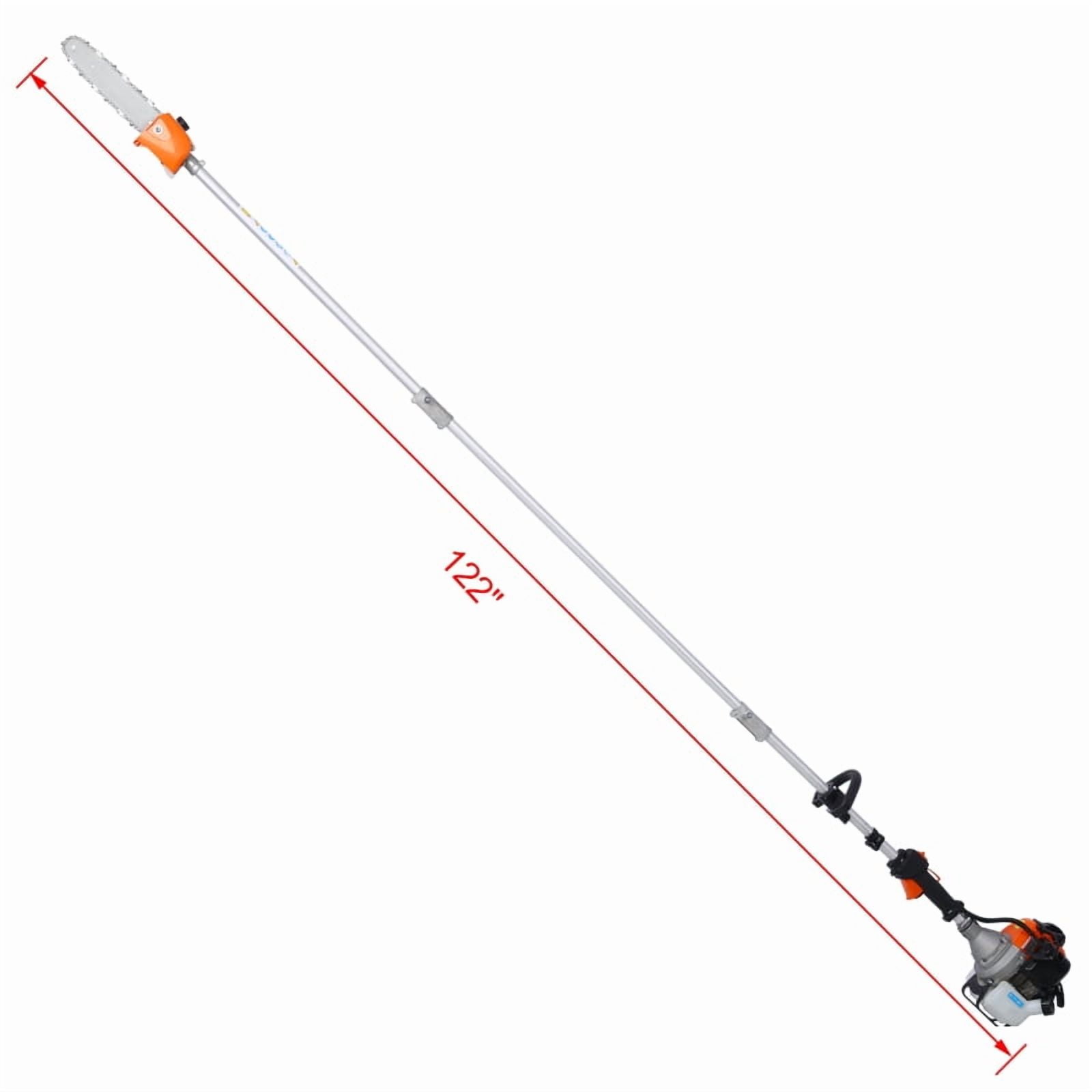 LuckyNote 33cc 10-in-1 Gas Powered Multi-Function Trimmer Kit with Pole Saw, Brush Cutter, Hedge Trimmer, Shoulder Harness & Safety Gear