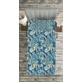 thumbnail image 3 of Ambesonne Paisley Quilted Bedspread Set 2 Pcs, Inspired Persian, Twin Size, Teal Navy and Tan, 3 of 3