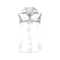 thumbnail image 5 of UAMVSH Womens Button Down Shirt Silk Satin Sleeveless V Neck Tops Lightweight Casual Elegant Blouse Work Office Outfits, 5 of 6